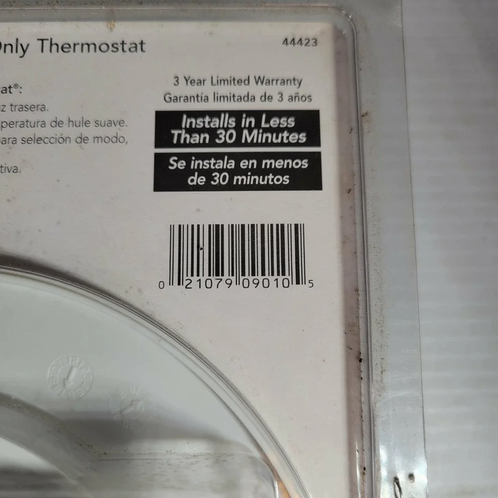 Lux Easy Temp THC15 Heating Cooling Mechanical‎ Thermostat Lighted Display